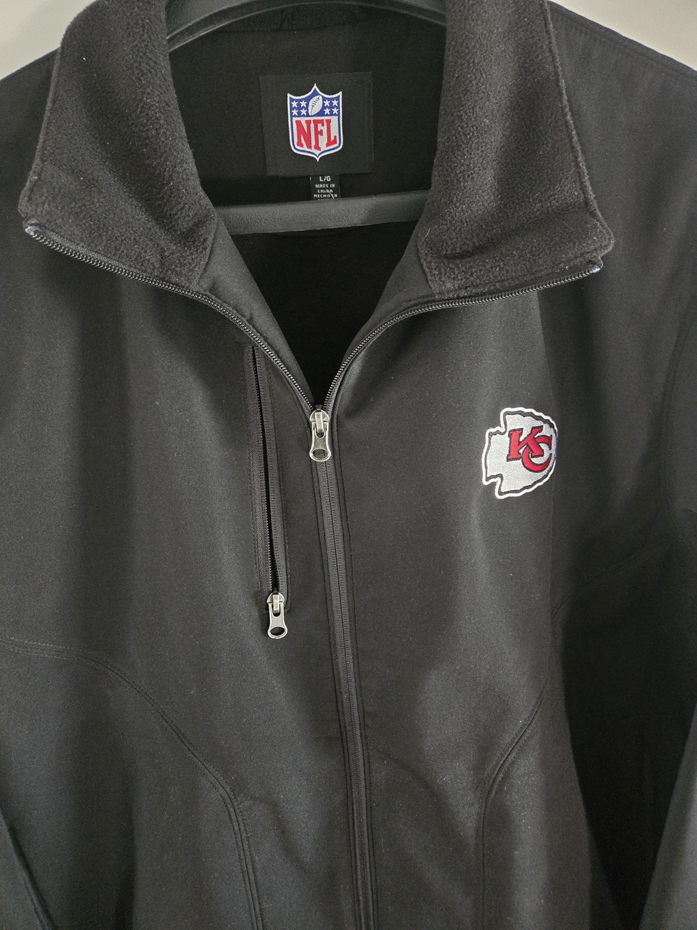 NFL Kansas City Chiefs Black Full-Zip Performance Jacket